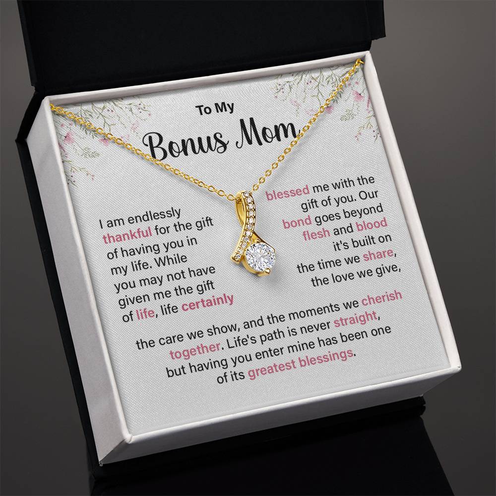 Bonus Mom Necklace Gift from Daughter or Son