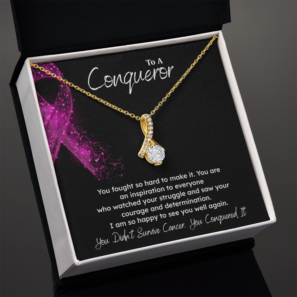 A Conqueror Fighting Cancer Jewelry Necklace For Women