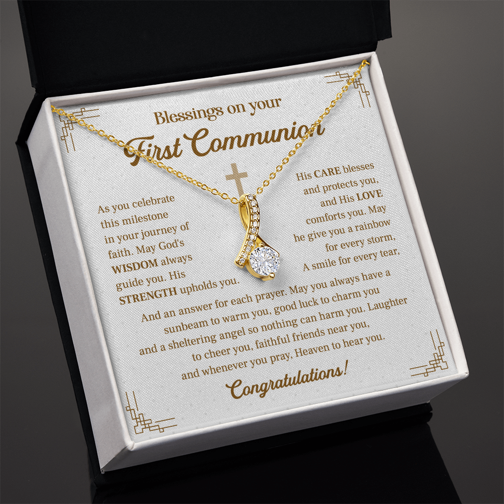 Blessings On Your First Communion Necklace