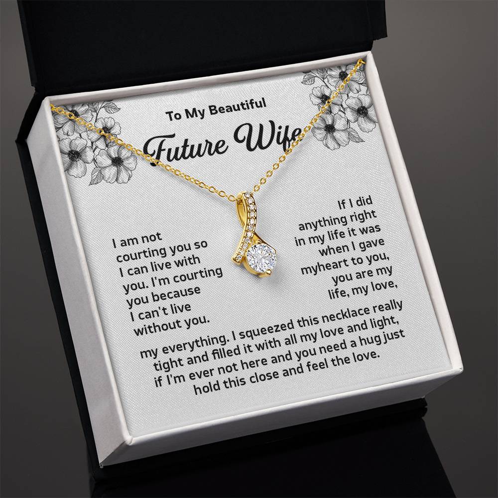 Future Wife Necklace Gift with Heartfelt Message Card