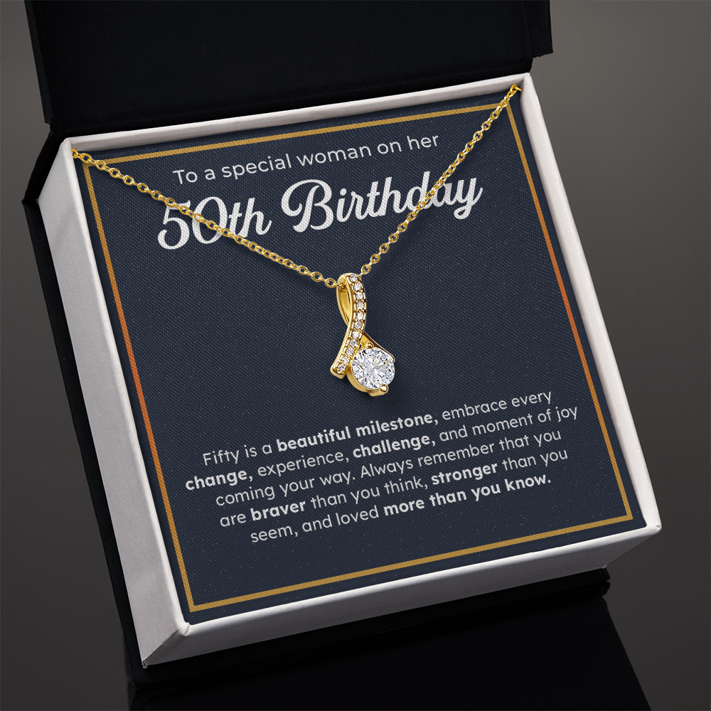50th Birthday Necklace for Mom, Sister, Friend, Aunt