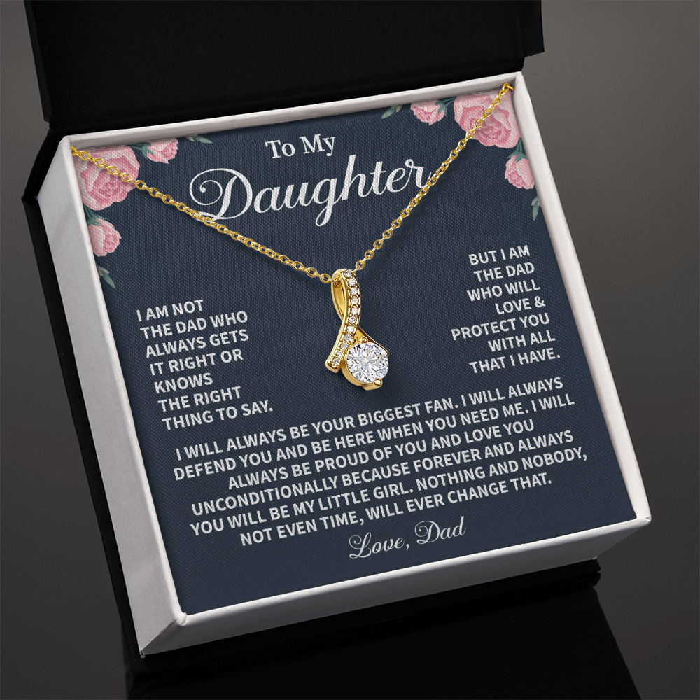 Daughter Necklace from Dad Forever Loved Always