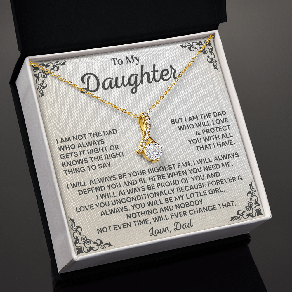 Dad to Daughter Necklace Forever Your Biggest Fan Gift