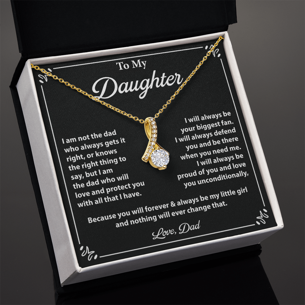 Gift for Daughter from Dad - Alluring Beauty Necklace with heartfelt note