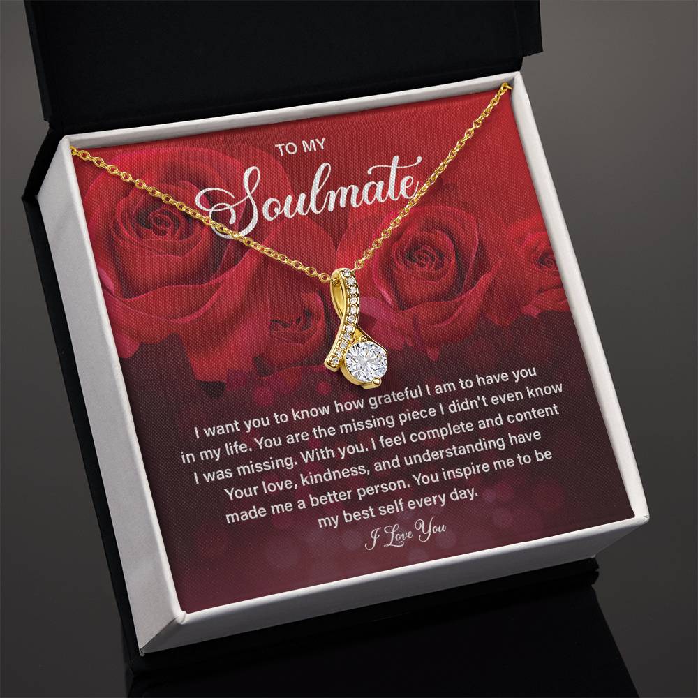 Soulmate Necklace Gift for Her – Message Card Box