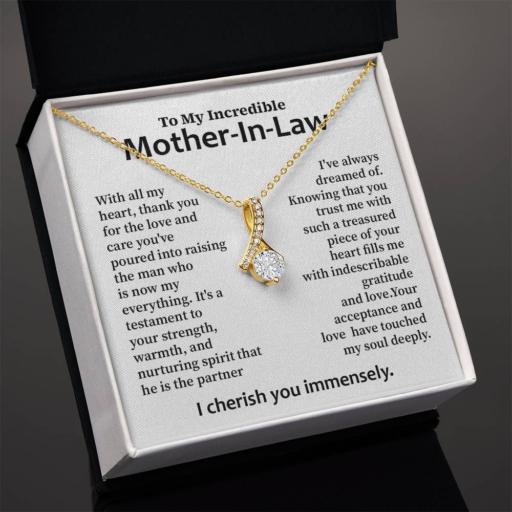Gratitude Necklace for Mother-In-Law – Heartfelt Message from Bride