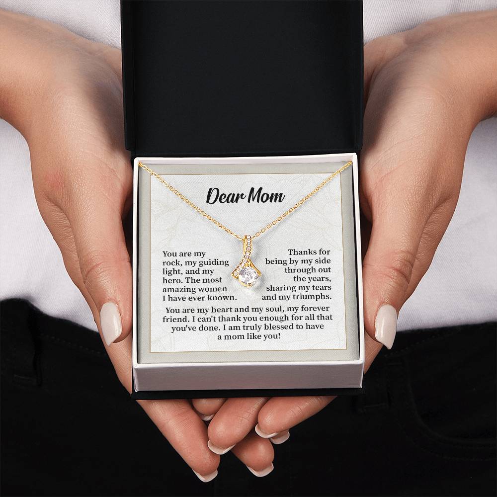 Gift for Mom from Daughter – Necklace with Message Card