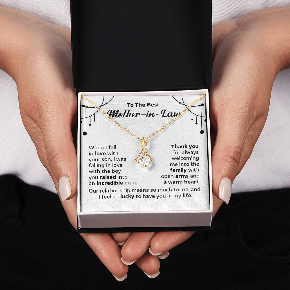 Necklace for Mother-in-Law with & Message Card, Gift Box