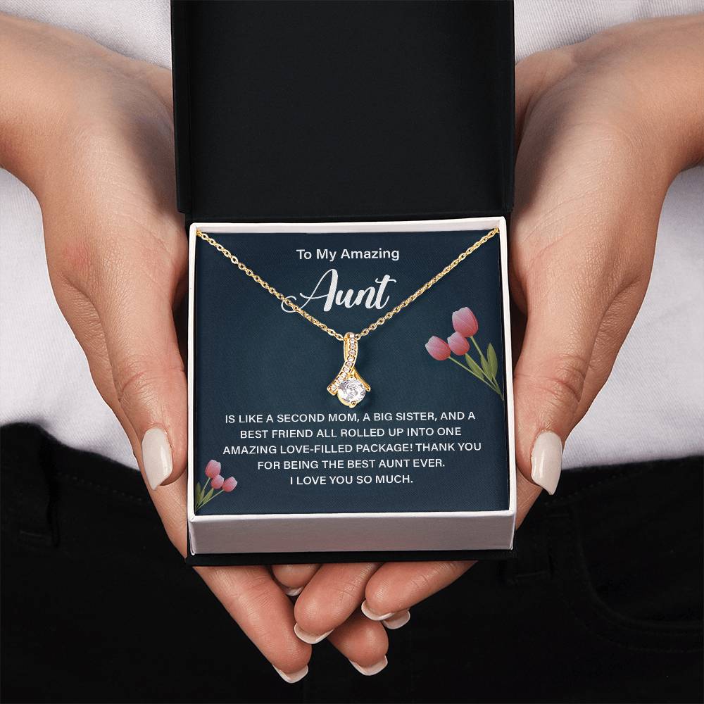 Aunt Necklace Gift – Second Mom and Best Friend