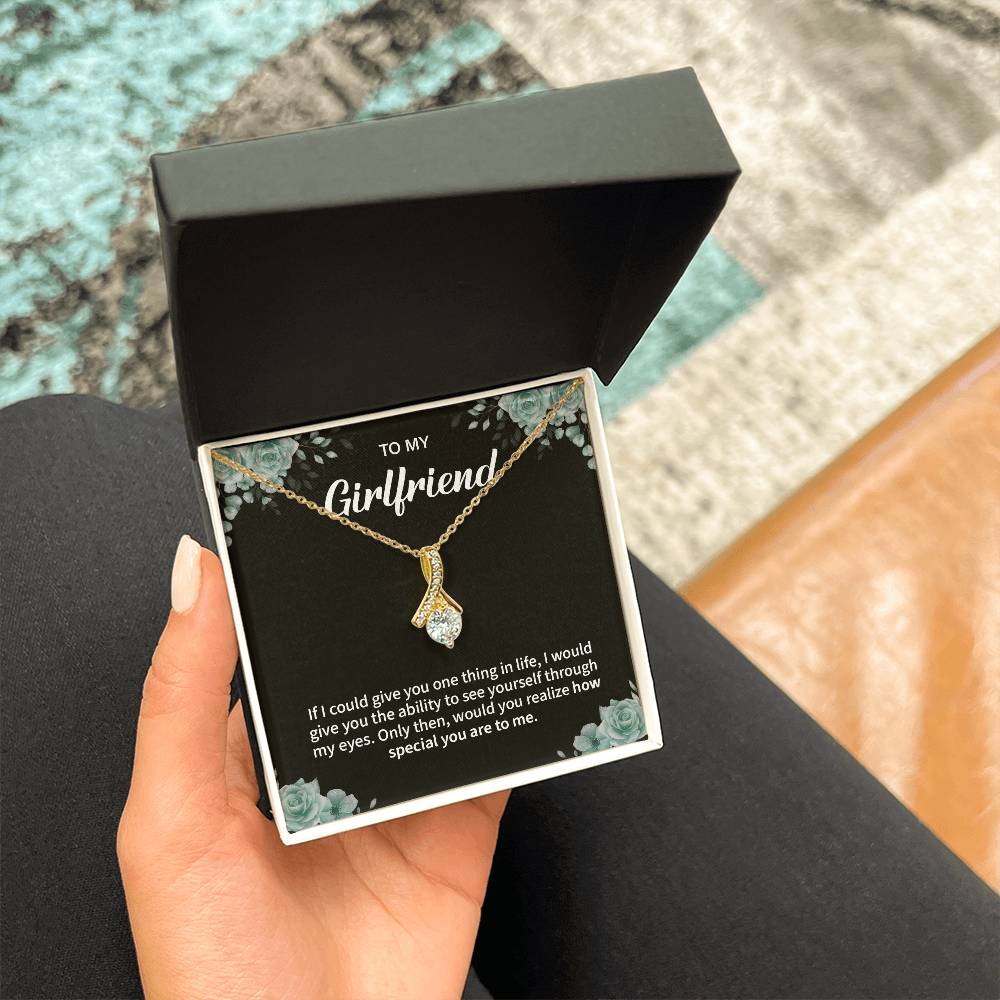 To My Girlfriend Necklace – Jewelry Gift with Message Card
