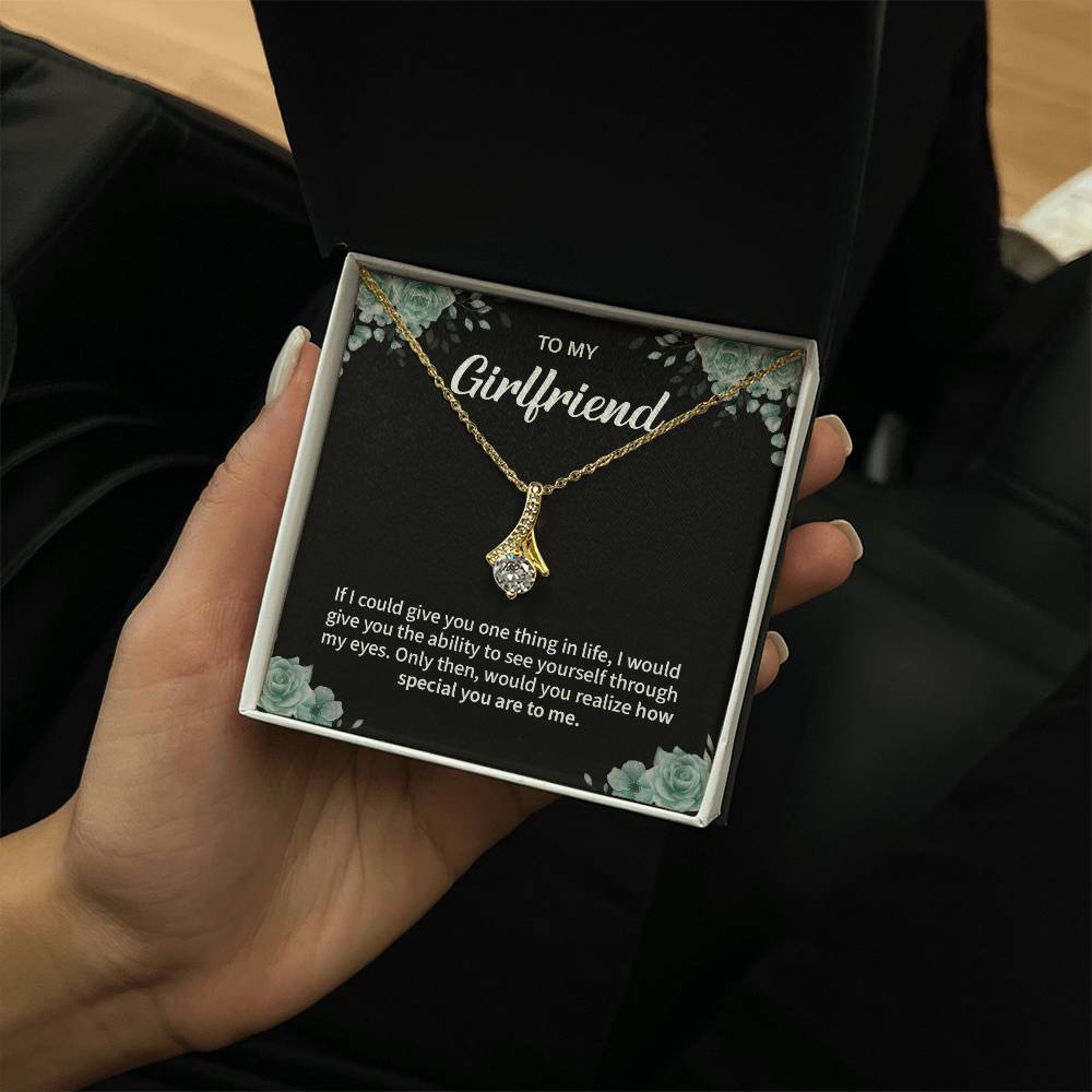 To My Girlfriend Necklace – Jewelry Gift with Message Card
