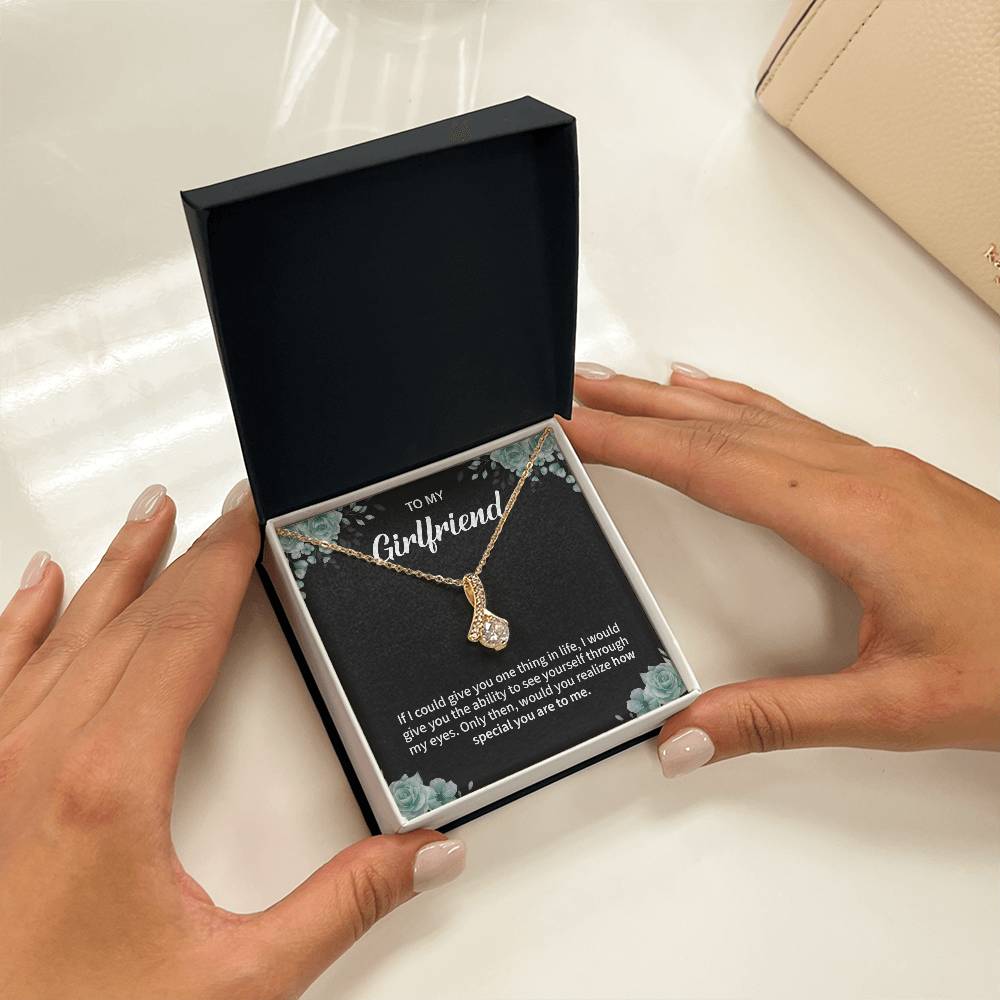 To My Girlfriend Necklace – Jewelry Gift with Message Card