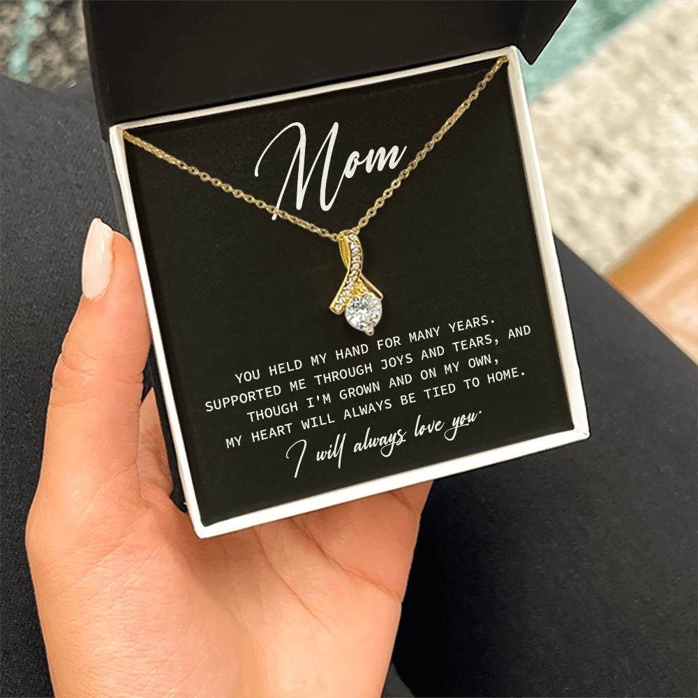 Necklace Gift For Mom From Child With Loving Message