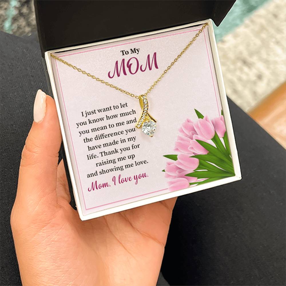 Gift for Mom from Daughter – Necklace with Message Card