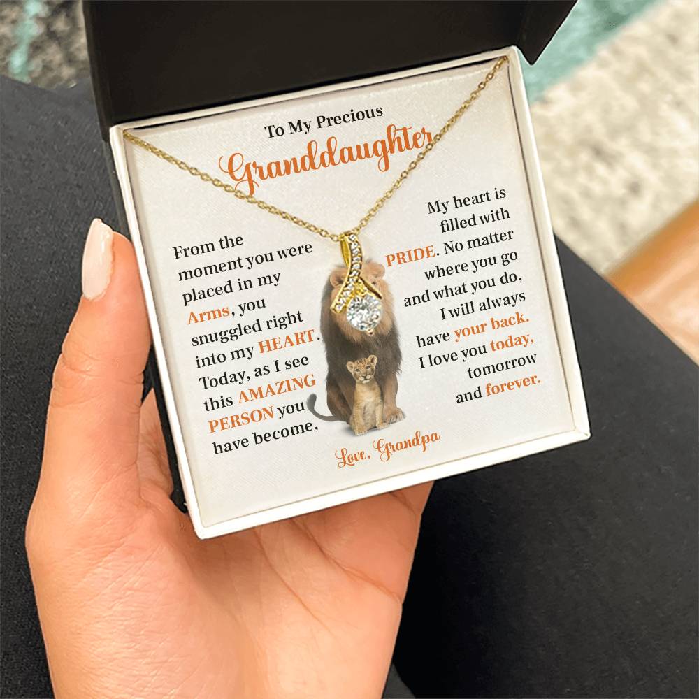 To my precious granddaughter Gift from Grandpa