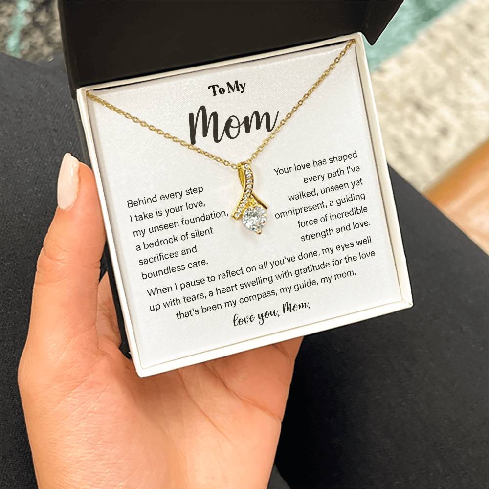 To My Mom beautiful necklace in premium gift box.