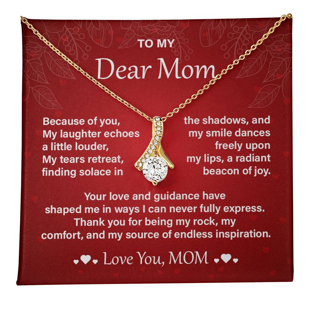 Mother Necklace Gift from Daughter Message Card