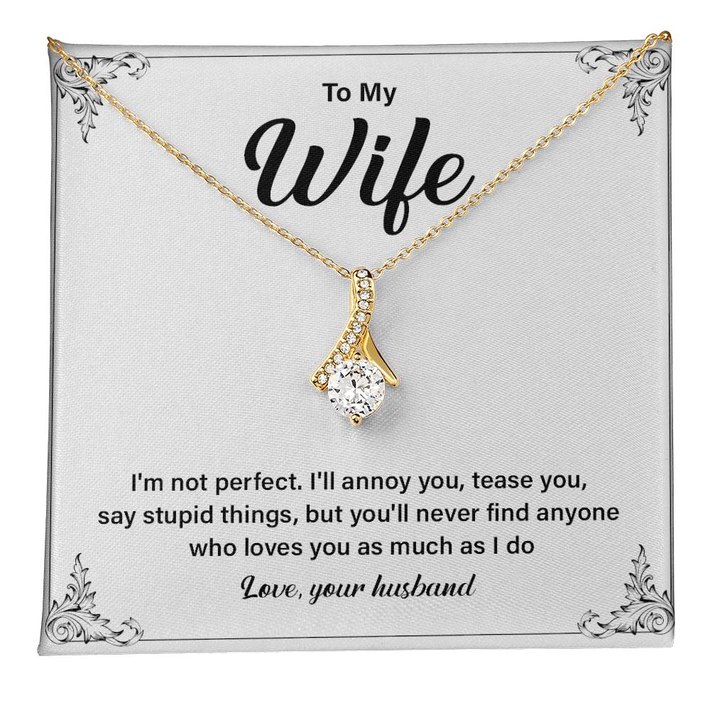 Funny Wife Necklace Gift with Message Card