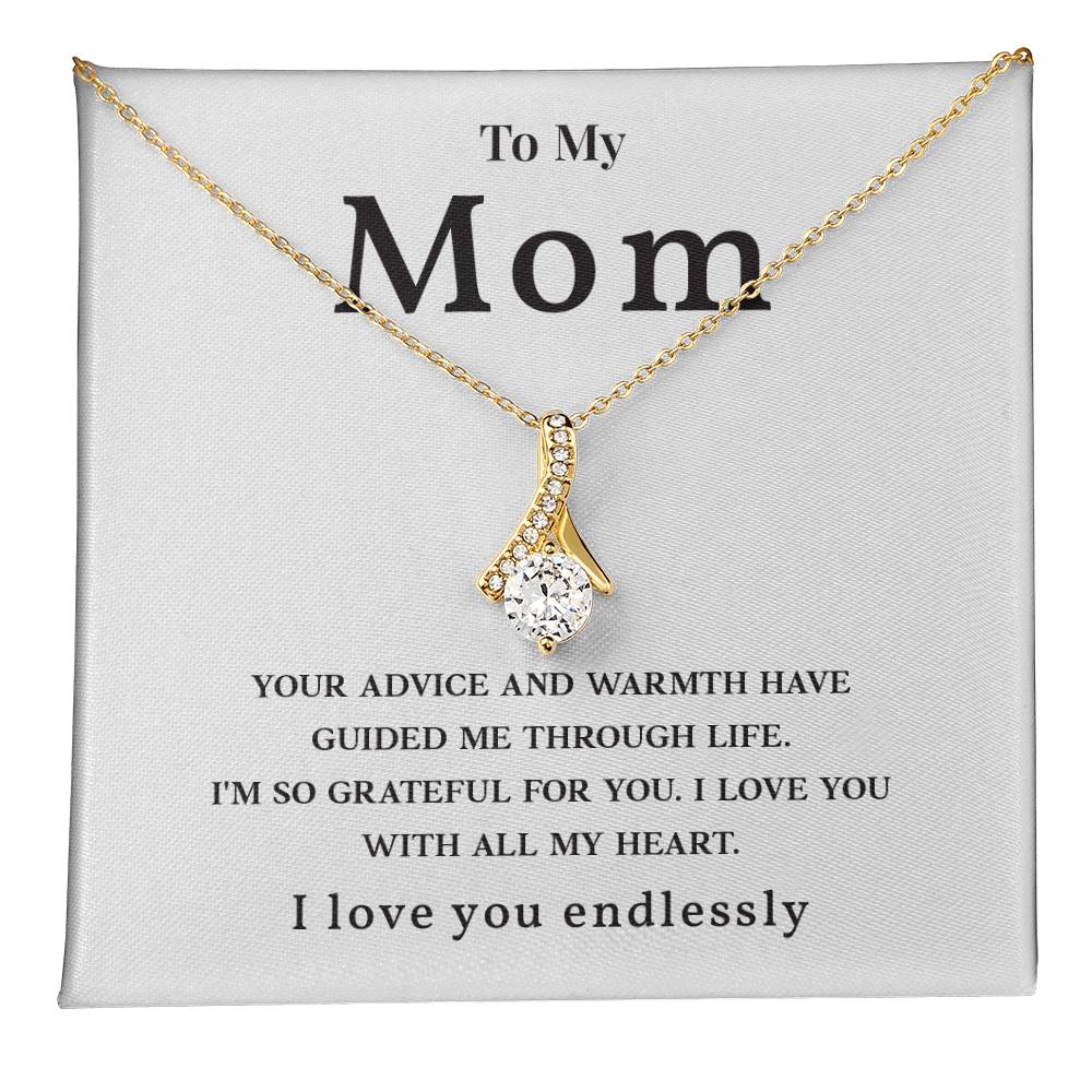 Necklace Gift for Mom with Heartfelt Message Card