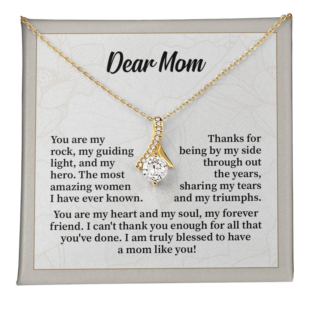 Gift for Mom from Daughter – Necklace with Message Card