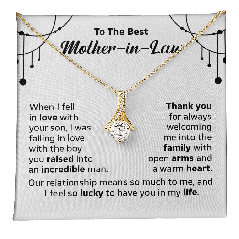 Necklace for Mother-in-Law with & Message Card, Gift Box