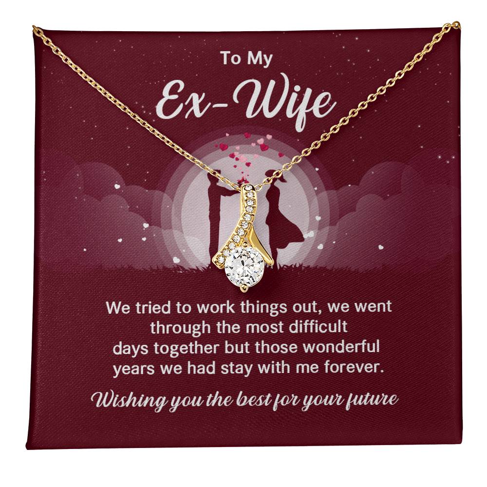Ex-Wife Necklace Gift – Elegant Jewelry with Message Card