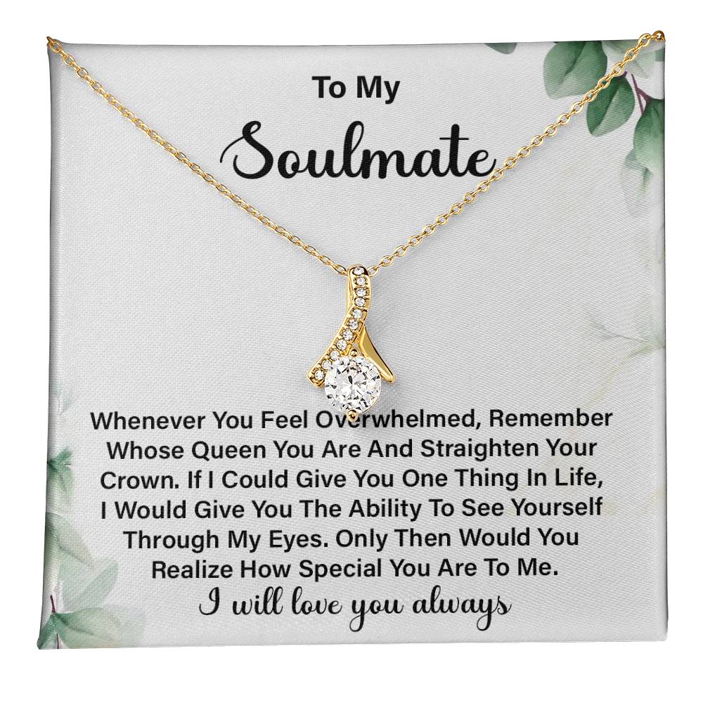 Inspirational Soulmate Necklace Gift for Her – Message Card