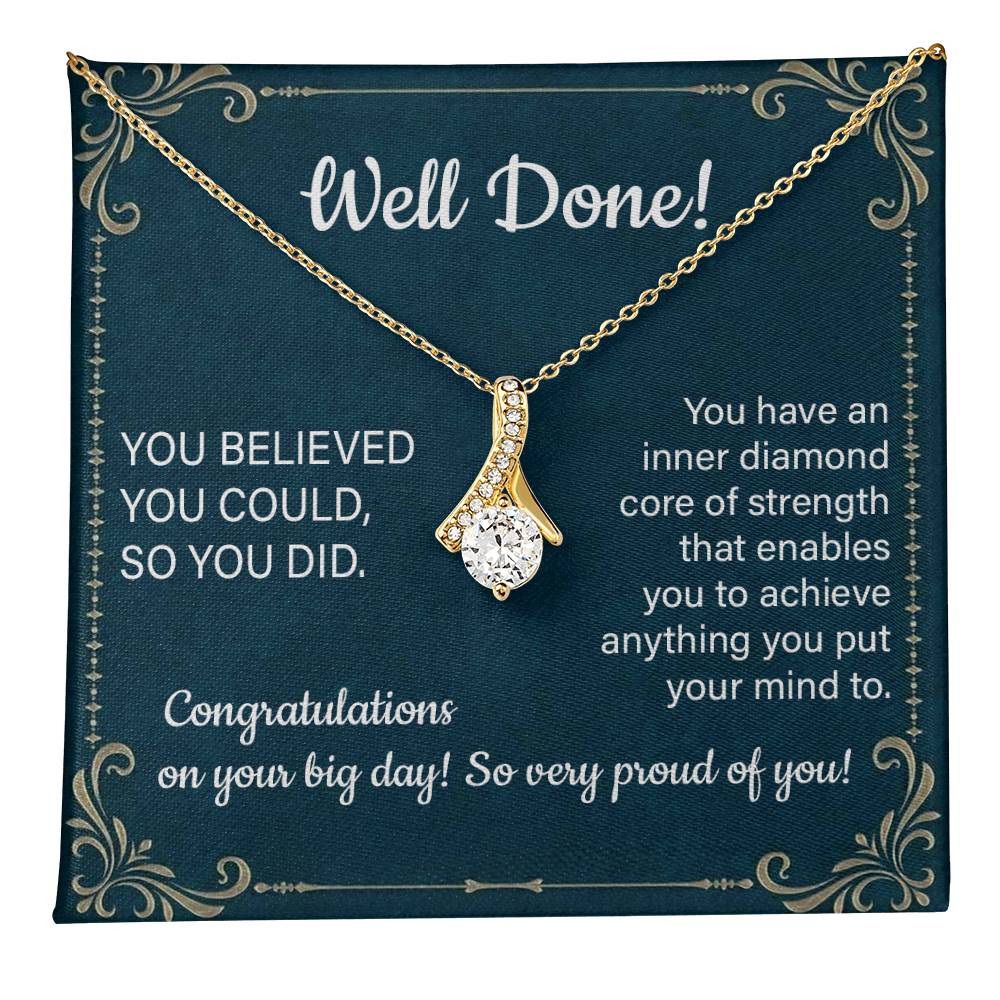 Graduation Gift For Her, Pendant Necklace With Gift Box