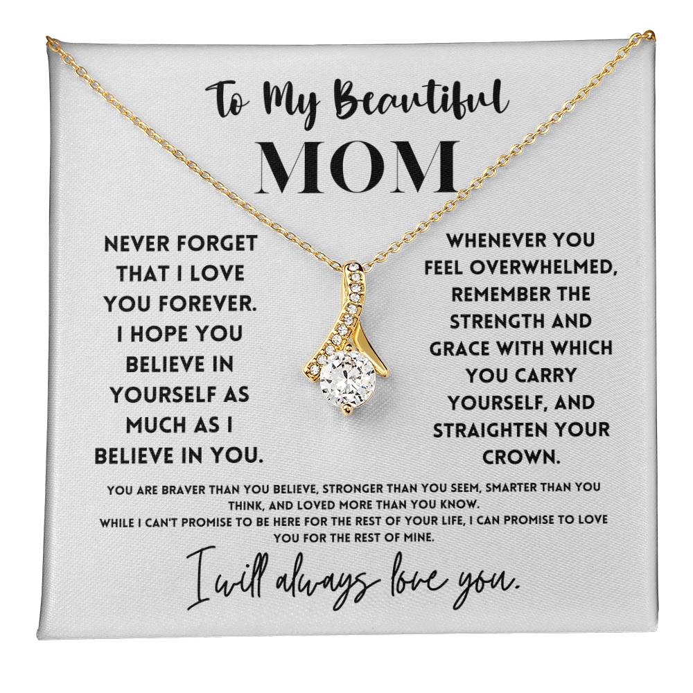 Beautiful Mom Necklace Gift from Daughter or Son