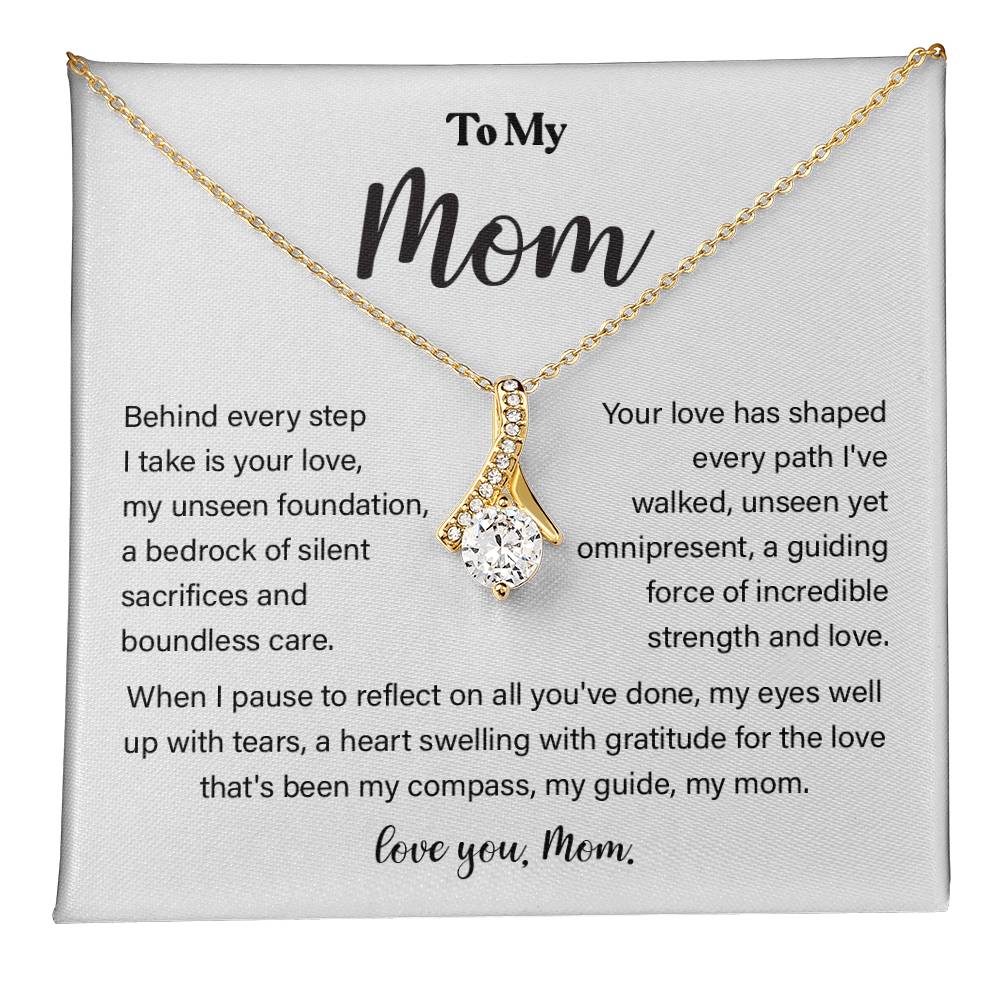 To My Mom beautiful necklace in premium gift box.
