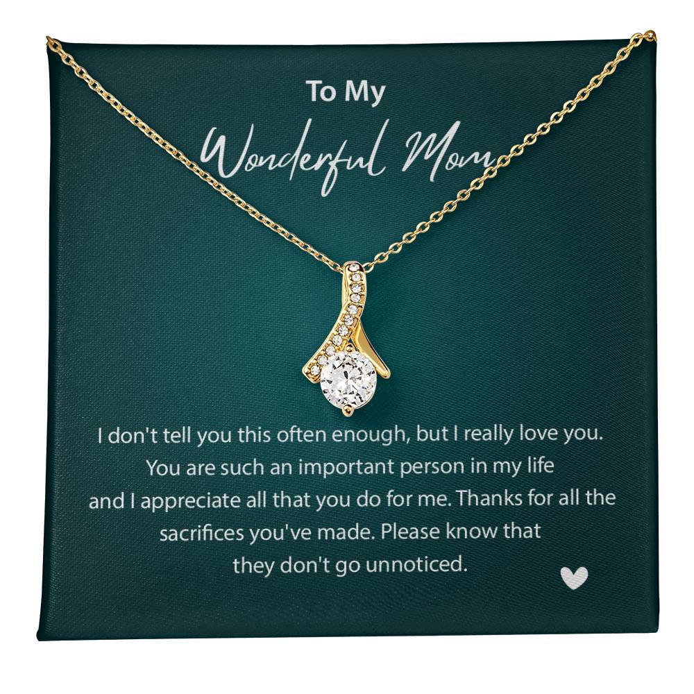 Elegant Necklace for Wonderful Mom with Gift Box