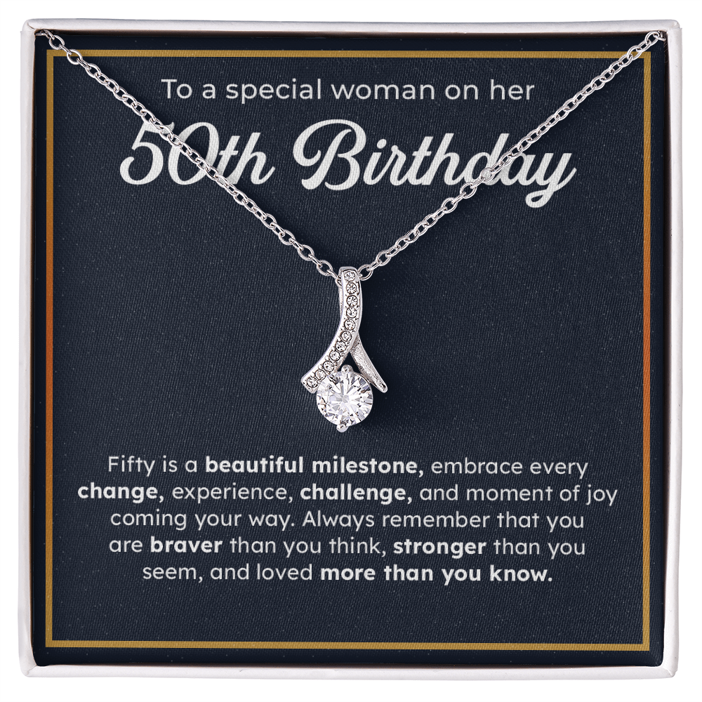 50th Birthday Necklace for Mom, Sister, Friend, Aunt