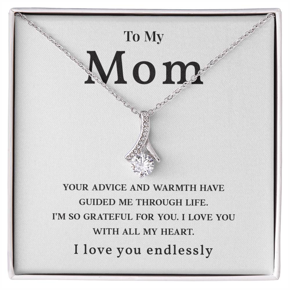 Necklace Gift for Mom with Heartfelt Message Card