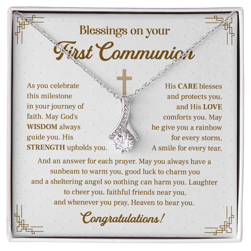 Blessings On Your First Communion Necklace