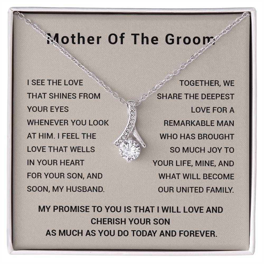 Bride to Groom's Mom Wedding Day Necklace