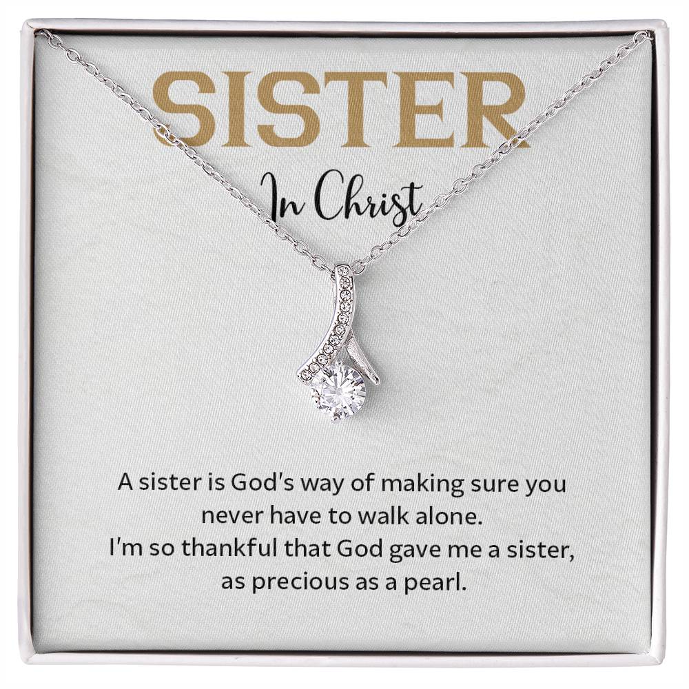 Christian Sister Necklace Gift – Faith-Inspired Jewelry with Message Card