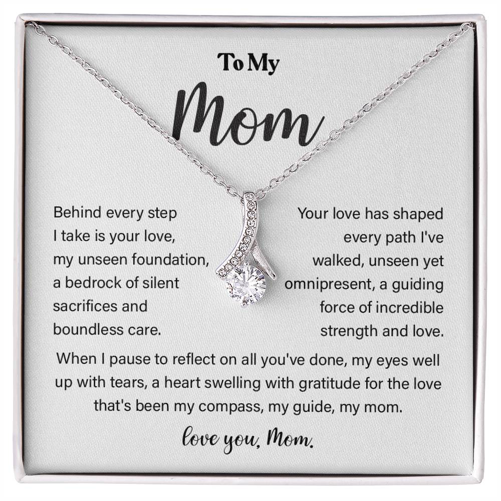 To My Mom beautiful necklace in premium gift box.