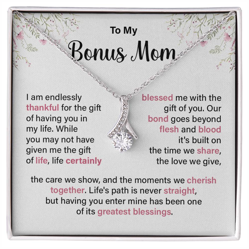 Bonus Mom Necklace Gift from Daughter or Son