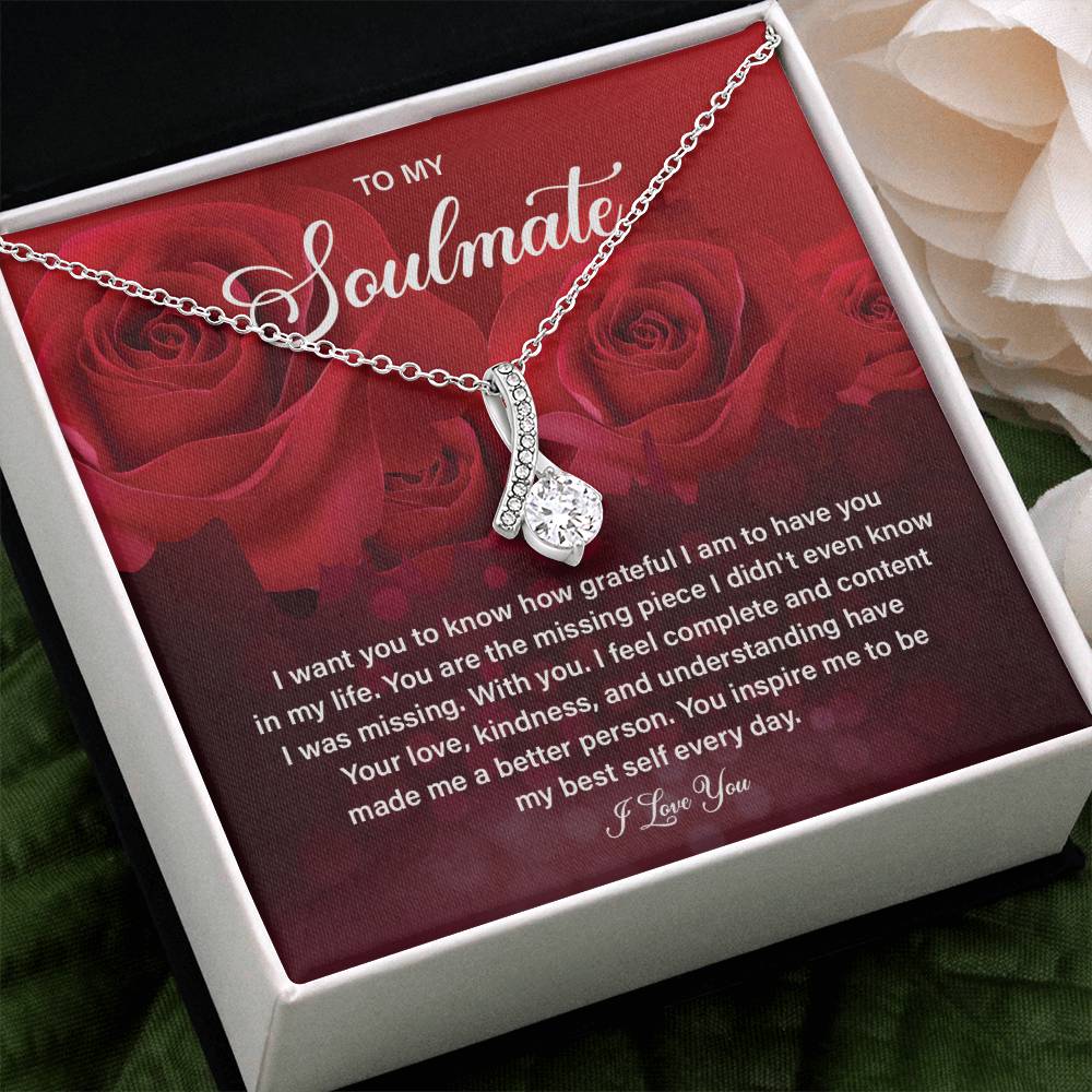 Soulmate Necklace Gift – Grateful Heart Message Card