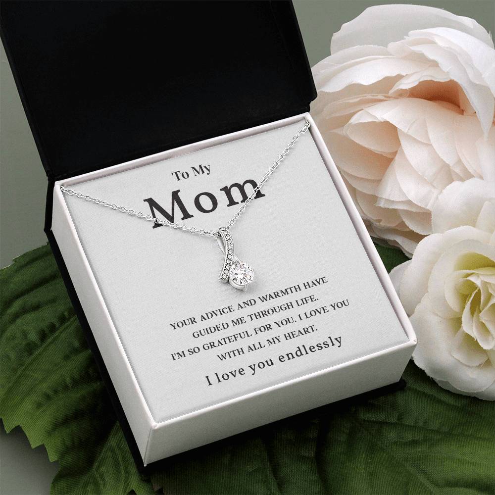 Necklace Gift for Mom with Heartfelt Message Card