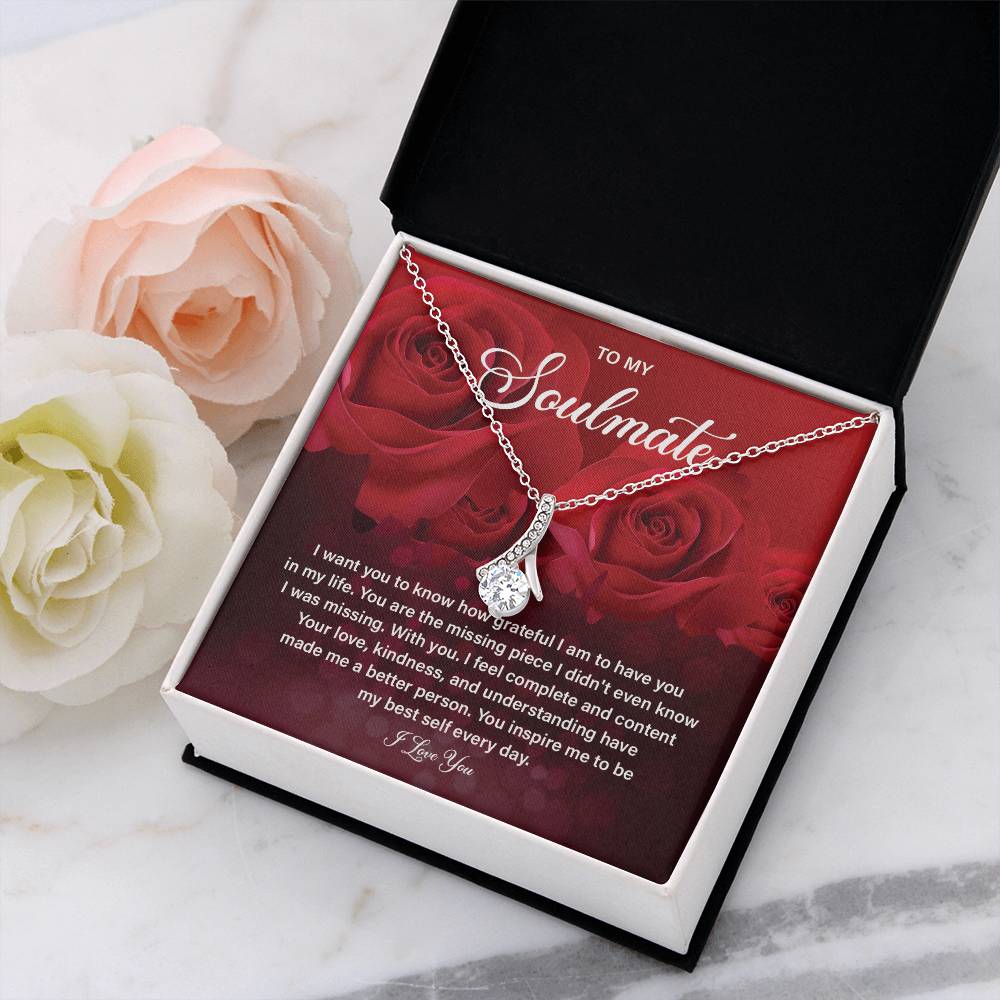 Soulmate Necklace Gift – Grateful Heart Message Card