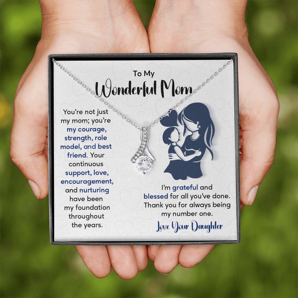 Gift for Mom from Daughter – Message Card Jewelry Box
