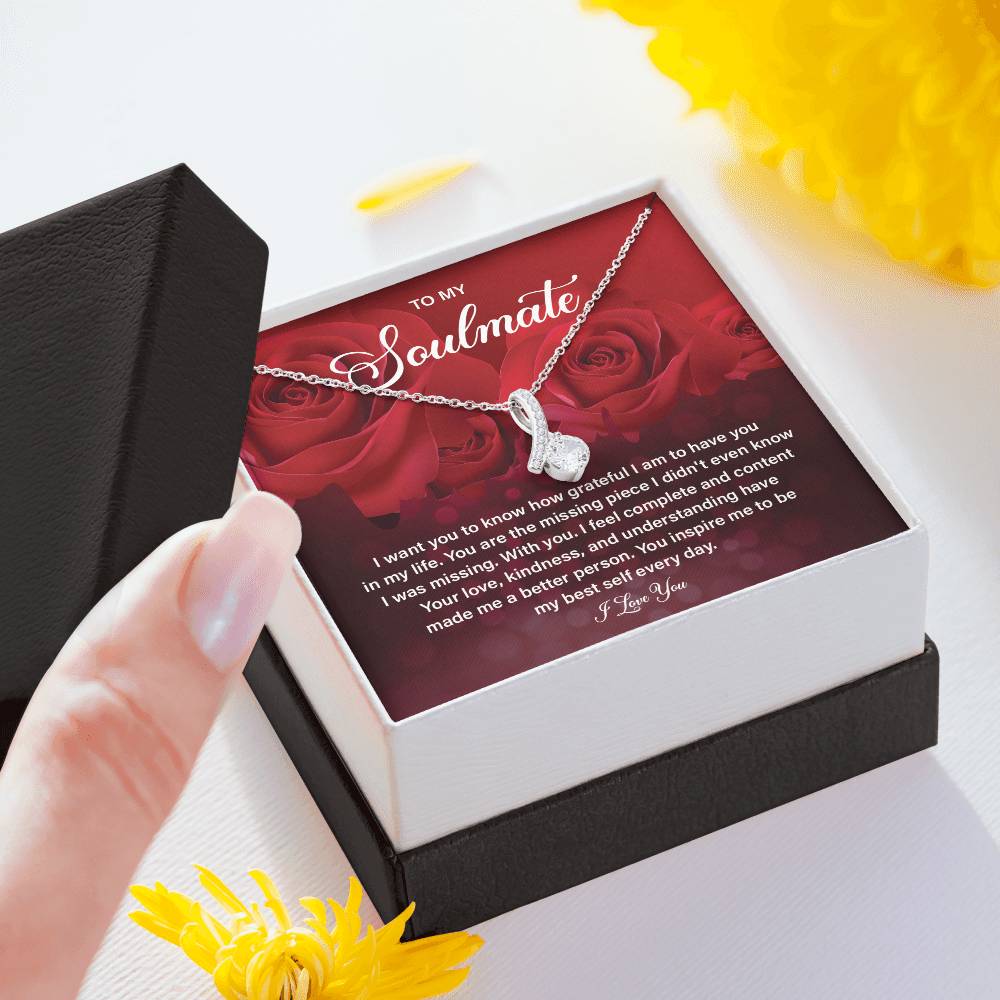 Soulmate Necklace Gift – Grateful Heart Message Card