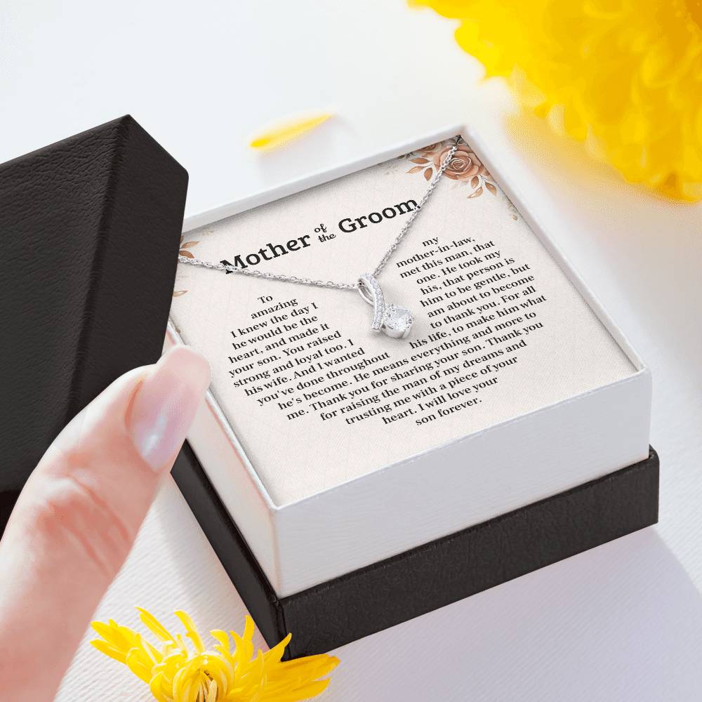 Mother of the Groom Wedding Necklace Gift Box