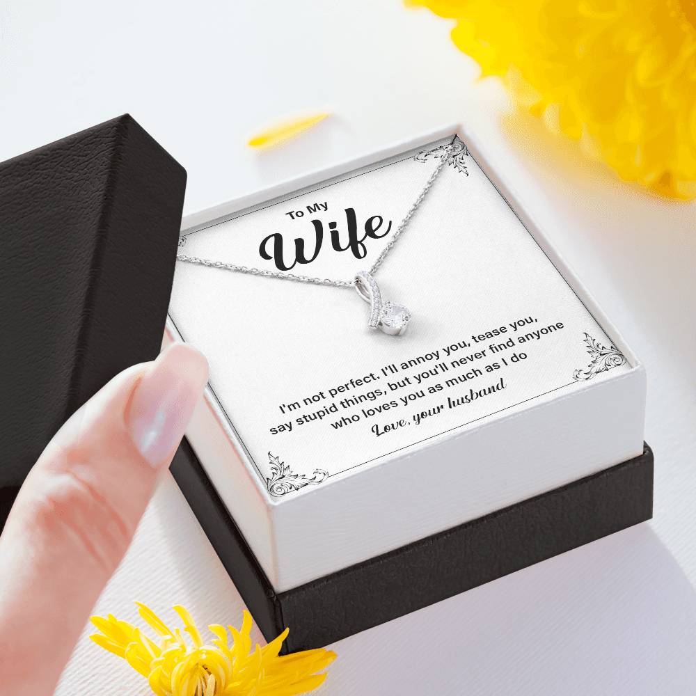 Funny Wife Necklace Gift with Message Card