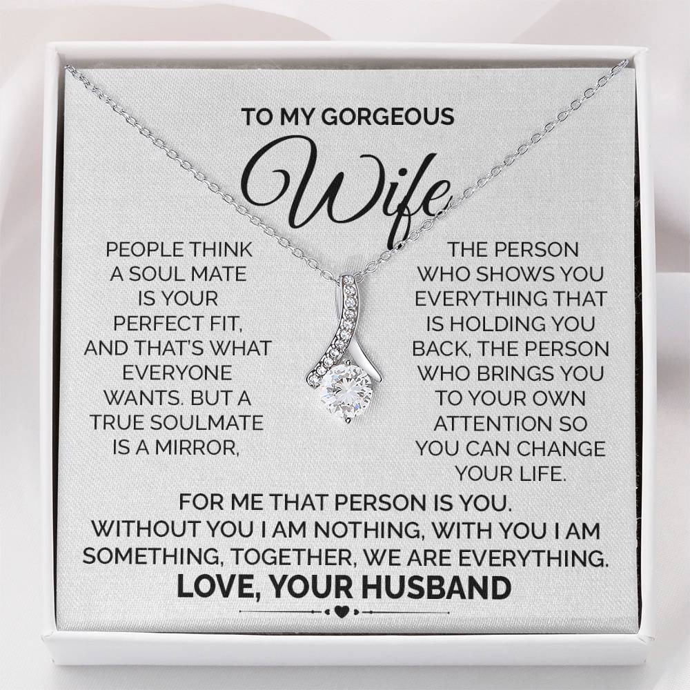 Wife Necklace from Husband With Message Card