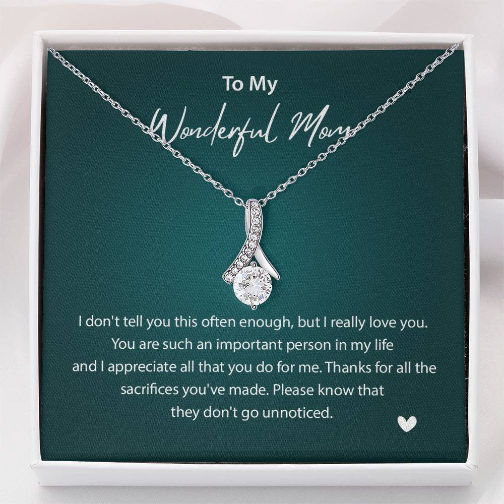 Elegant Necklace for Wonderful Mom with Gift Box