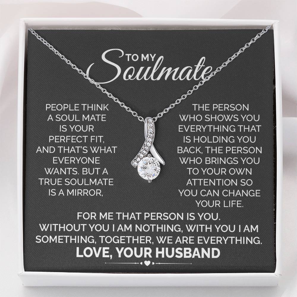 Soulmate Necklace from Husband with Meaningful Note