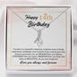 14th Birthday Necklace Gift with Uplifting Message