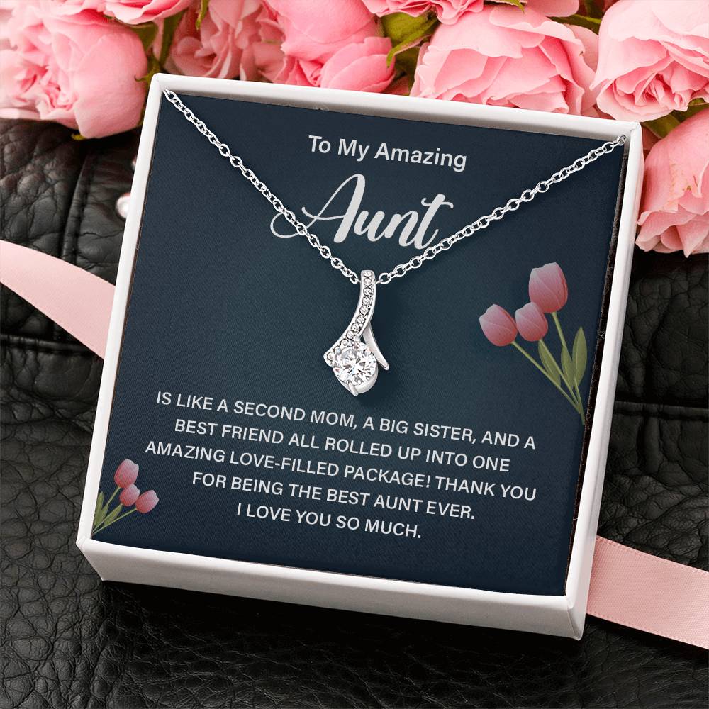 Aunt Necklace Gift – Second Mom and Best Friend